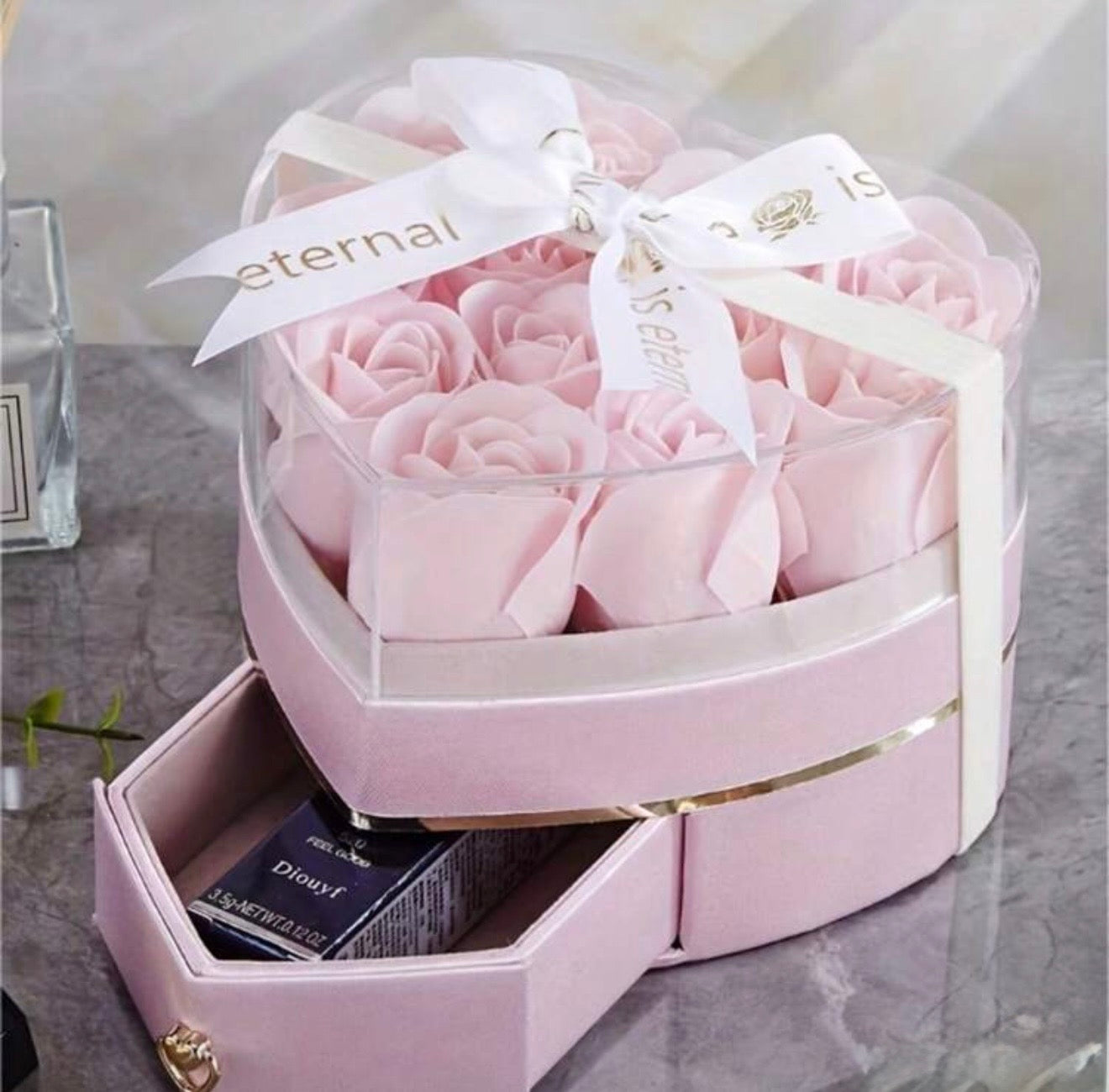 Heart-Shaped Eternal Rose gift Box