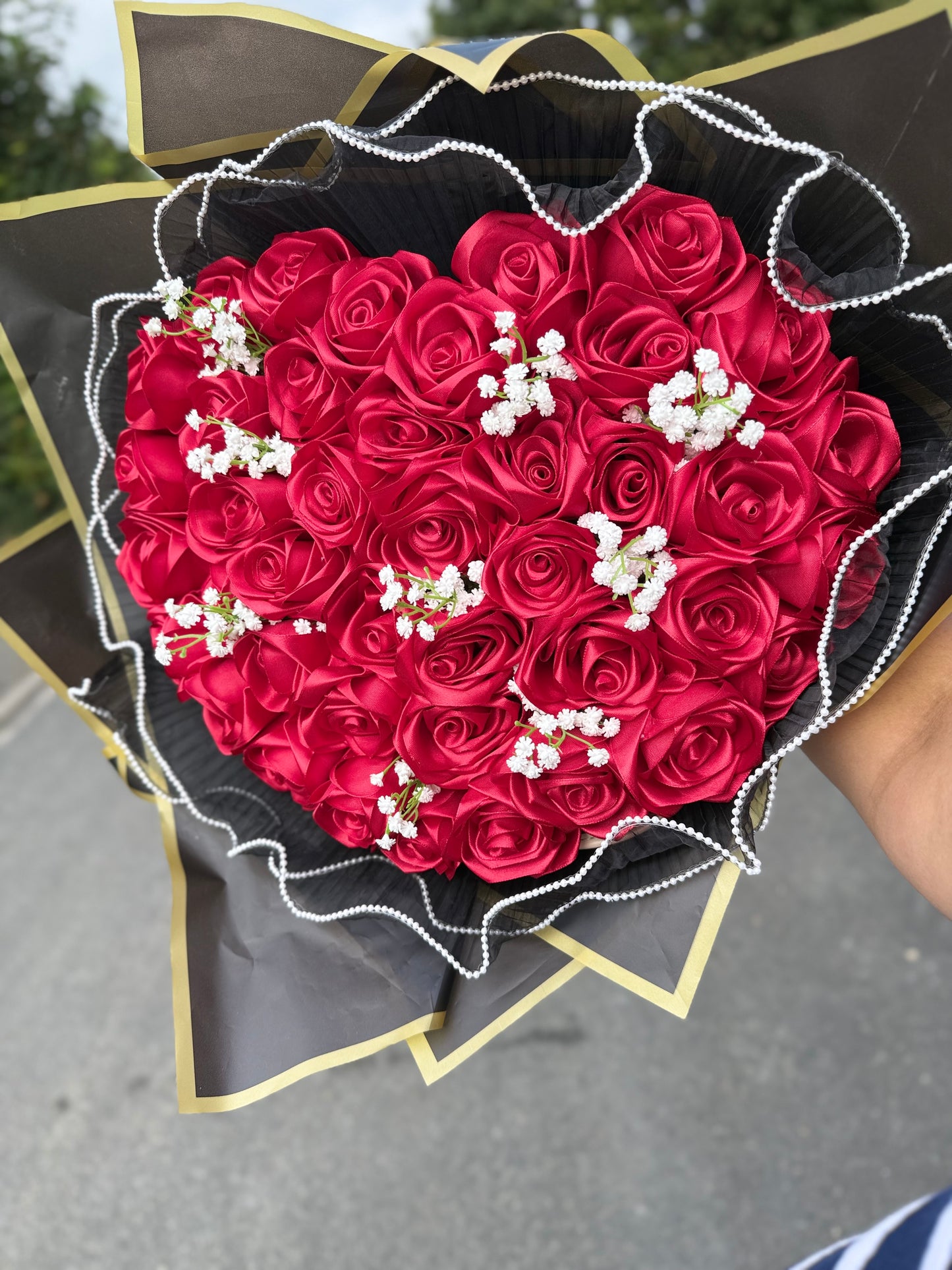 Luxury big heart shape Forever Red Rose Bouquet 🌹✨ (pre orders only)