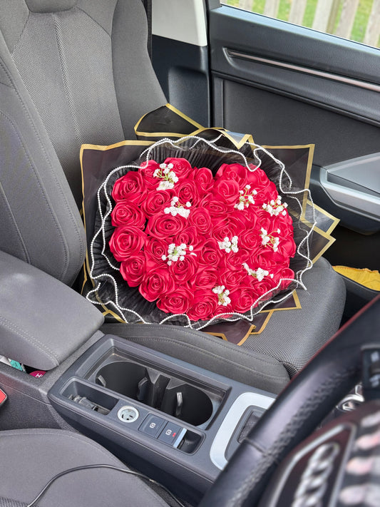 Luxury big heart shape Forever Red Rose Bouquet 🌹✨ (pre orders only)
