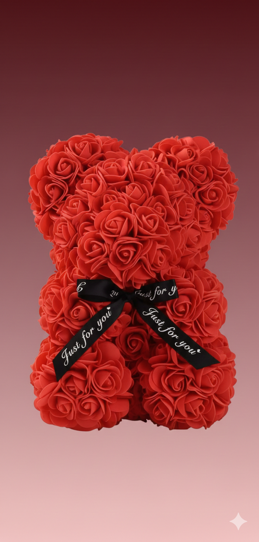 Handmade Red Rose teddy 🧸