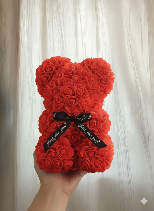 Handmade Red Rose teddy 🧸