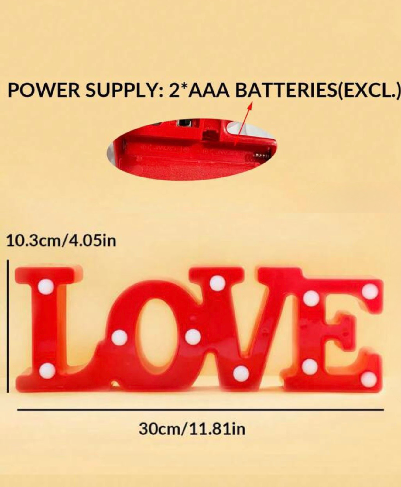 LOVE sign decor light